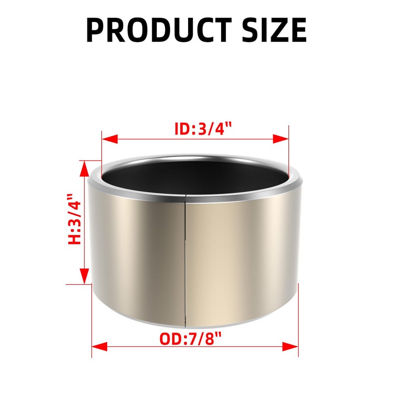 Aopin Sleeve Bearing Sliding Bearing 3/4"(Bore) x7/8"(OD) x3/4"(L), Oil-Free Bushing, Self-lubricating, Suitable for Equipment Shaft Sliding Movement, 4Pcs - Image 2